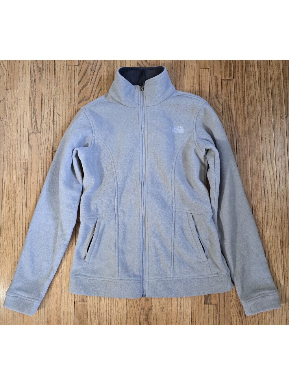 Womens S/P Gray North Face Fleece Full Zip Up Jacket